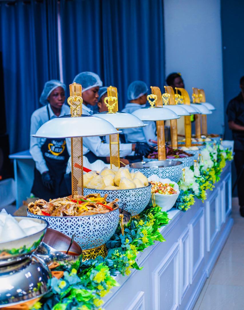 Formal buffet line