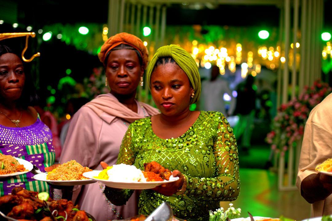 Guests served at the buffet