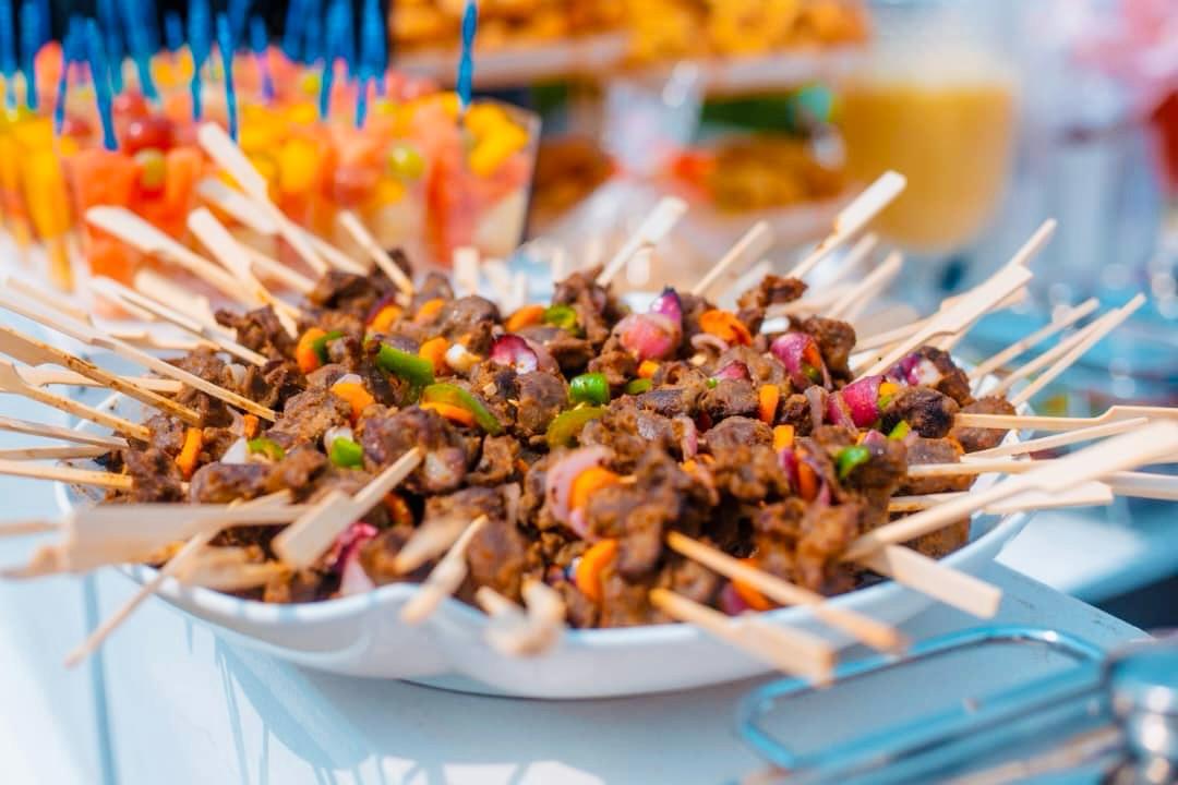 Grilled meat skewers